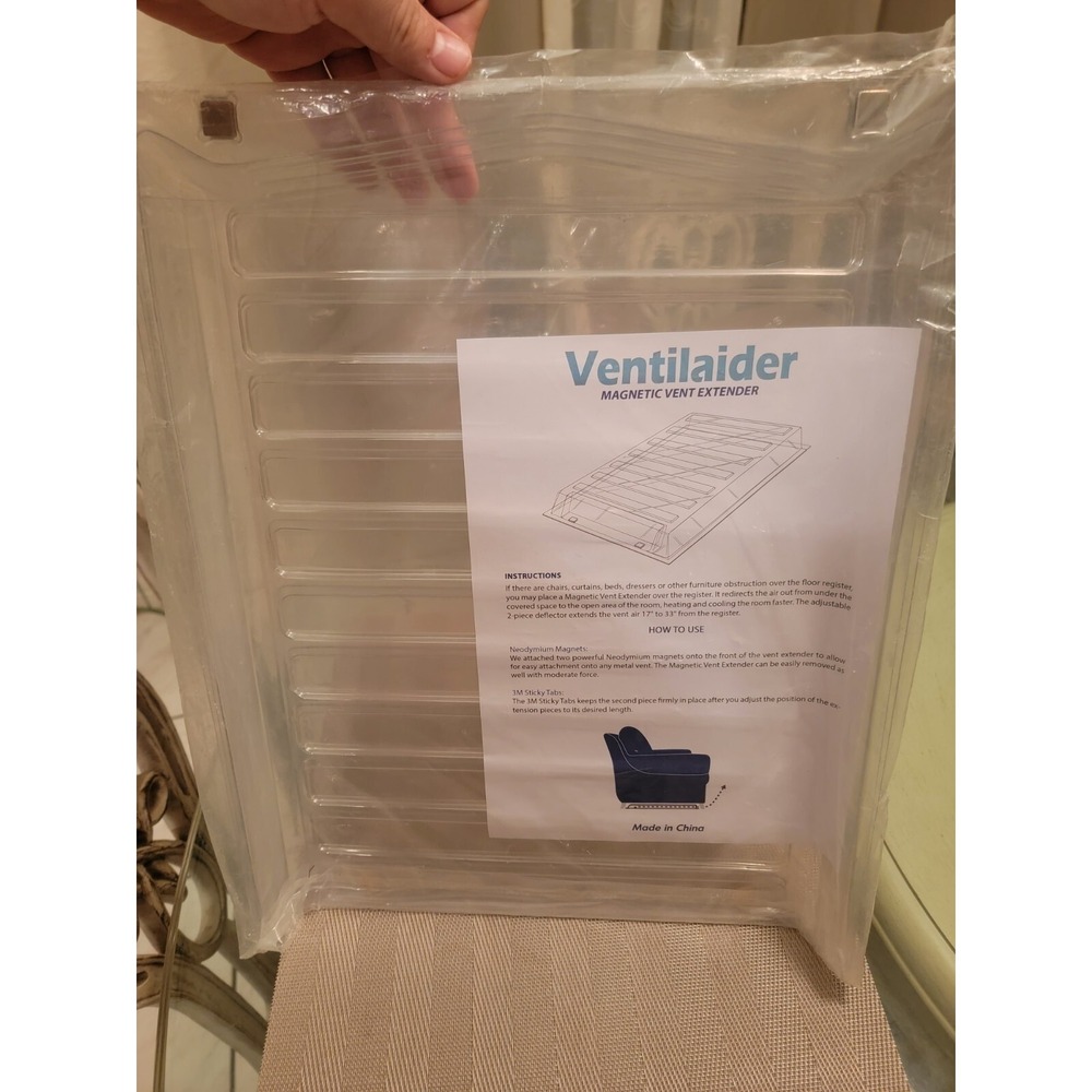 Ventilaider Magnetic Air Vent Extender for under Furniture, Improved Stronger Pl